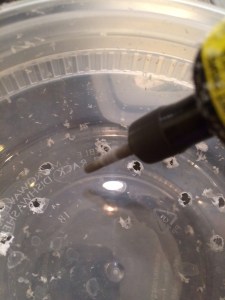 Lots of holes for drainage 